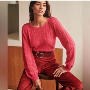 Sézane Suzie Sweater in Rayures Rose Size Small
